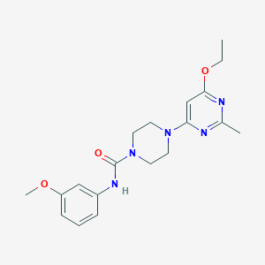 molecular formula C19H25N5O3 B2621259 4-(6-ethoxy-2-methylpyrimidin-4-yl)-N-(3-methoxyphenyl)piperazine-1-carboxamide CAS No. 946324-90-9