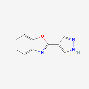 molecular formula C10H7N3O B2621264 2-(1H-pyrazol-4-yl)-1,3-benzoxazole CAS No. 39116-31-9
