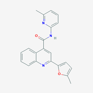 molecular formula C21H17N3O2 B262127 2-(5-methylfuran-2-yl)-N-(6-methylpyridin-2-yl)quinoline-4-carboxamide 