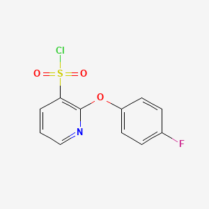 molecular formula C11H7ClFNO3S B2621270 2-(4-Fluorophenoxy)pyridine-3-sulfonyl chloride CAS No. 1402082-40-9