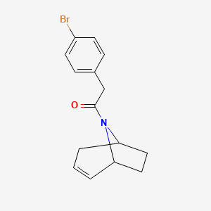 molecular formula C15H16BrNO B2621279 1-((1R,5S)-8-azabicyclo[3.2.1]oct-2-en-8-yl)-2-(4-bromophenyl)ethanone CAS No. 1797875-05-8
