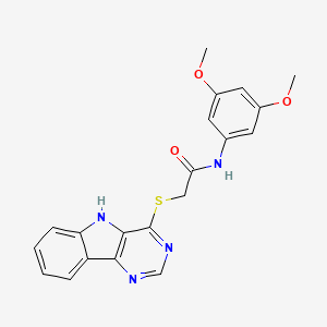 molecular formula C20H18N4O3S B2621286 N-(3,4-dimethylphenyl)-3-(1H-1,2,4-triazol-1-ylmethyl)benzamide CAS No. 1115880-00-6