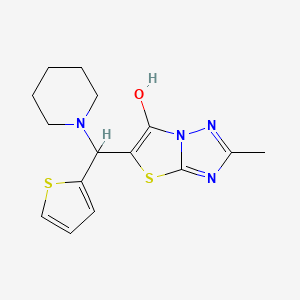 2-Methyl-5-(piperidin-1-yl(thiophen-2-yl)methyl)thiazolo[3,2-b][1,2,4]triazol-6-ol