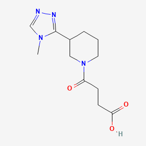 molecular formula C12H18N4O3 B2621293 4-[3-(4-methyl-4H-1,2,4-triazol-3-yl)piperidin-1-yl]-4-oxobutanoic acid CAS No. 1182978-24-0