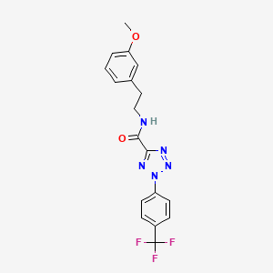 molecular formula C18H16F3N5O2 B2621299 N-(3-methoxyphenethyl)-2-(4-(trifluoromethyl)phenyl)-2H-tetrazole-5-carboxamide CAS No. 1396879-35-8