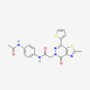 N-(4-acetamidophenyl)-2-(2-methyl-4-oxo-7-(thiophen-2-yl)thiazolo[4,5-d]pyridazin-5(4H)-yl)acetamide