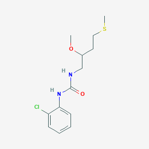 molecular formula C13H19ClN2O2S B2621303 1-(2-Chlorophenyl)-3-(2-methoxy-4-methylsulfanylbutyl)urea CAS No. 2309189-14-6