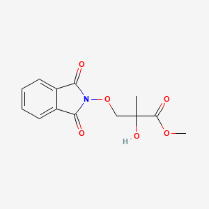 molecular formula C13H13NO6 B2621319 Methyl 3-((1,3-dioxoisoindolin-2-YL)oxy)-2-hydroxy-2-methylpropanoate CAS No. 367520-87-4