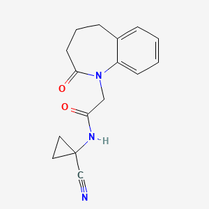 molecular formula C16H17N3O2 B2621333 N-(1-cyanocyclopropyl)-2-(2-oxo-2,3,4,5-tetrahydro-1H-1-benzazepin-1-yl)acetamide CAS No. 1445701-83-6