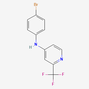 molecular formula C12H8BrF3N2 B2621336 N-(4-bromophenyl)-2-(trifluoromethyl)-4-pyridinamine CAS No. 338401-91-5