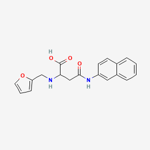 molecular formula C19H18N2O4 B2621341 2-(Furan-2-ylmethylamino)-4-(naphthalen-2-ylamino)-4-oxobutanoic acid CAS No. 1026767-14-5