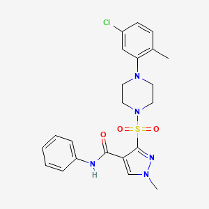 molecular formula C22H24ClN5O3S B2621344 N-(3,4-dimethylphenyl)-6-(4-fluorophenyl)nicotinamide CAS No. 1189928-04-8