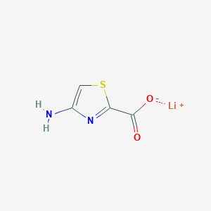 molecular formula C4H3LiN2O2S B2621347 Lithium 4-aminothiazole-2-carboxylate CAS No. 2361644-16-6