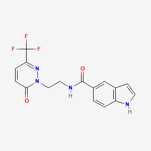 N-[2-[6-Oxo-3-(trifluoromethyl)pyridazin-1-yl]ethyl]-1H-indole-5-carboxamide