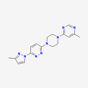 3-(3-methyl-1H-pyrazol-1-yl)-6-[4-(6-methylpyrimidin-4-yl)piperazin-1-yl]pyridazine