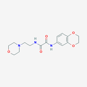 molecular formula C16H21N3O5 B2621360 N1-(2,3-dihydrobenzo[b][1,4]dioxin-6-yl)-N2-(2-morpholinoethyl)oxalamide CAS No. 900000-95-5