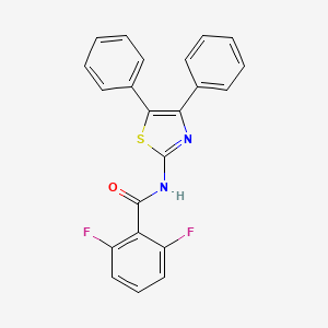 molecular formula C22H14F2N2OS B2621366 N-(4,5-diphenyl-1,3-thiazol-2-yl)-2,6-difluorobenzamide CAS No. 476277-34-6