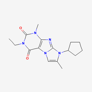 6-Cyclopentyl-2-ethyl-4,7-dimethylpurino[7,8-a]imidazole-1,3-dione