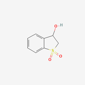 molecular formula C8H8O3S B2621383 3-Hydroxy-2,3-dihydro-benzothiophene-1,1-dione CAS No. 340774-59-6