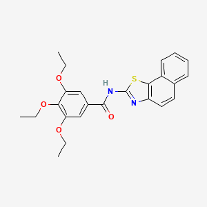molecular formula C24H24N2O4S B2621398 3,4,5-triethoxy-N-(naphtho[2,1-d]thiazol-2-yl)benzamide CAS No. 477505-45-6
