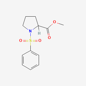 molecular formula C12H15NO4S B2621401 Methyl 1-(phenylsulfonyl)-2-pyrrolidinecarboxylate CAS No. 288154-77-8