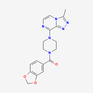 Benzo[d][1,3]dioxol-5-yl(4-(3-methyl-[1,2,4]triazolo[4,3-a]pyrazin-8-yl)piperazin-1-yl)methanone