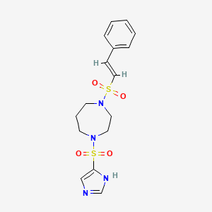 (E)-1-((1H-imidazol-4-yl)sulfonyl)-4-(styrylsulfonyl)-1,4-diazepane