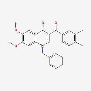 1-Benzyl-3-(3,4-dimethylbenzoyl)-6,7-dimethoxy-1,4-dihydroquinolin-4-one