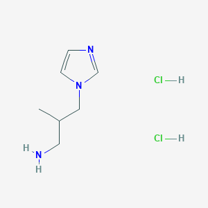 molecular formula C7H15Cl2N3 B2621419 3-(1H-imidazol-1-yl)-2-methylpropan-1-amine dihydrochloride CAS No. 1170402-19-3