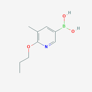 molecular formula C9H14BNO3 B2621420 5-Methyl-6-propoxypyridine-3-boronic acid CAS No. 2096332-81-7