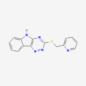 2-({5H-[1,2,4]triazino[5,6-b]indol-3-ylsulfanyl}methyl)pyridine