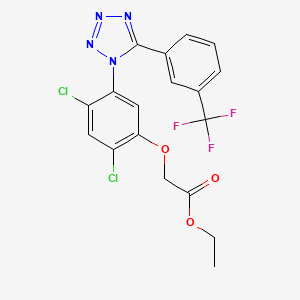 Ethyl 2-(2,4-dichloro-5-(5-(3-(trifluoromethyl)phenyl)-1H-1,2,3,4-tetraazol-1-yl)phenoxy)acetate