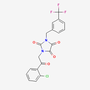 1-[2-(2-Chlorophenyl)-2-oxoethyl]-3-{[3-(trifluoromethyl)phenyl]methyl}imidazolidine-2,4,5-trione