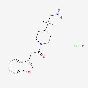 1-[4-(1-Amino-2-methylpropan-2-yl)piperidin-1-yl]-2-(1-benzofuran-3-yl)ethanone;hydrochloride