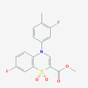 methyl 7-fluoro-4-(3-fluoro-4-methylphenyl)-4H-1,4-benzothiazine-2-carboxylate 1,1-dioxide