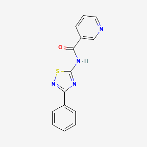 molecular formula C14H10N4OS B2621435 N-(3-phenyl-1,2,4-thiadiazol-5-yl)pyridine-3-carboxamide CAS No. 690246-40-3