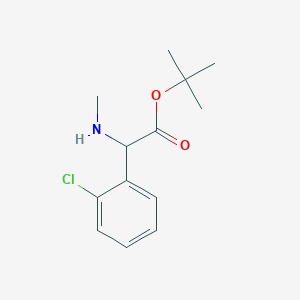 molecular formula C13H18ClNO2 B2621437 Tert-butyl 2-(2-chlorophenyl)-2-(methylamino)acetate CAS No. 2248260-47-9