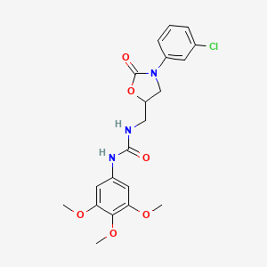 1-((3-(3-Chlorophenyl)-2-oxooxazolidin-5-yl)methyl)-3-(3,4,5-trimethoxyphenyl)urea