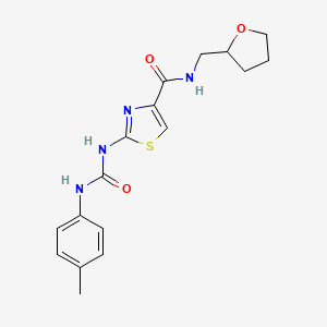 N-((tetrahydrofuran-2-yl)methyl)-2-(3-(p-tolyl)ureido)thiazole-4-carboxamide