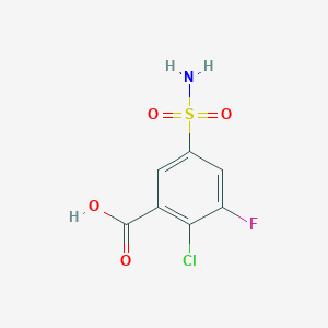 2-Chloro-3-fluoro-5-sulfamoylbenzoic acid