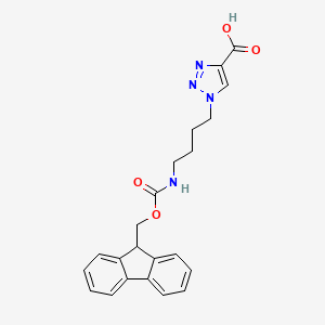 molecular formula C22H22N4O4 B2621467 1-[4-({[(9H-fluoren-9-yl)methoxy]carbonyl}amino)butyl]-1H-1,2,3-triazole-4-carboxylic acid CAS No. 2138384-35-5