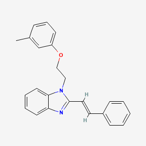 (E)-2-styryl-1-(2-(m-tolyloxy)ethyl)-1H-benzo[d]imidazole