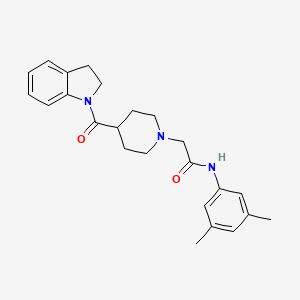 molecular formula C24H29N3O2 B2621472 N-(3,5-dimethylphenyl)-2-(4-(indoline-1-carbonyl)piperidin-1-yl)acetamide CAS No. 955218-02-7