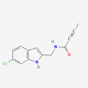 N-[(6-Chloro-1H-indol-2-yl)methyl]but-2-ynamide