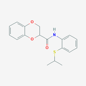 N-[2-(propan-2-ylsulfanyl)phenyl]-2,3-dihydro-1,4-benzodioxine-2-carboxamide