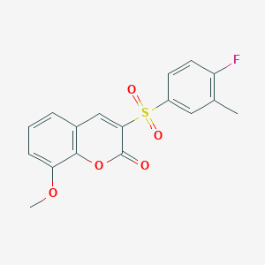 3-(4-fluoro-3-methylbenzenesulfonyl)-8-methoxy-2H-chromen-2-one