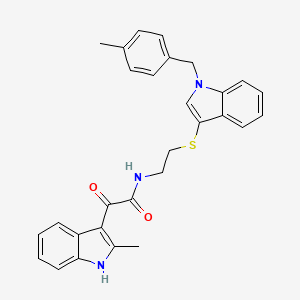 2-(2-methyl-1H-indol-3-yl)-N-(2-((1-(4-methylbenzyl)-1H-indol-3-yl)thio)ethyl)-2-oxoacetamide