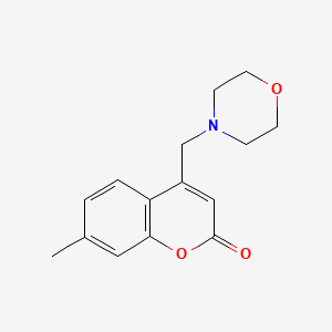 molecular formula C15H17NO3 B2621497 7-Methyl-4-(morpholin-4-ylmethyl)chromen-2-one CAS No. 105916-65-2