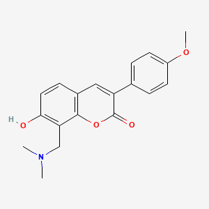 molecular formula C19H19NO4 B2621503 8-[(dimethylamino)methyl]-7-hydroxy-3-(4-methoxyphenyl)-2H-chromen-2-one CAS No. 869080-98-8