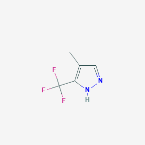 molecular formula C5H5F3N2 B2621514 4-Methyl-3-(trifluoromethyl)-1H-pyrazole CAS No. 153085-14-4